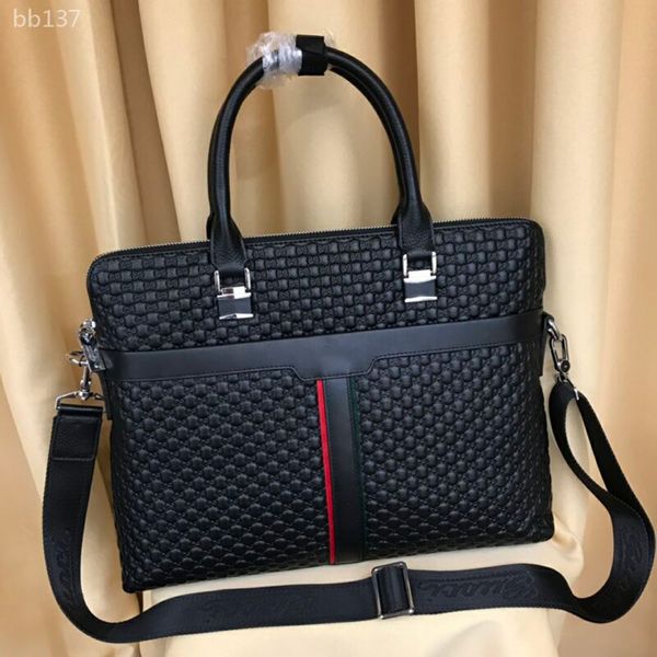 

fashion business handbag high capacity tote fashion messenger black leather business lapmen portable designer handbags type6