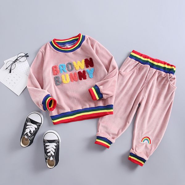

2020 new spring and autumn baby men and women cartoon short sleeve shorts two-piece suit cotton children's suit, White