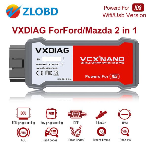 

vxdiag vcx nano forford formazda obd2 car diagnostic tool 2 in 1 ids v112 wifi scanner formazda pcm abs programming