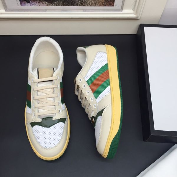 

2020 new designer leather men's shoes, trendy and comfortable, fashion color matching retro casual sneakers