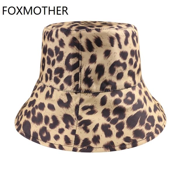 

foxmother fashion leopard bucket hat outdoor sun hat travel casual pot bucket summer hats for women chapeau femme, Blue;gray
