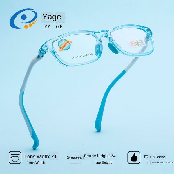 

zo4pk jagger z13711 teenagers and children tr90 silica gel glasses silica gel glasses frame light soft silicone nose pad myopia amblyopia si, Silver