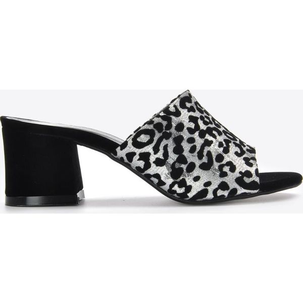 

mink women 's silver-black-slippers vzn20-087y mink shoes
