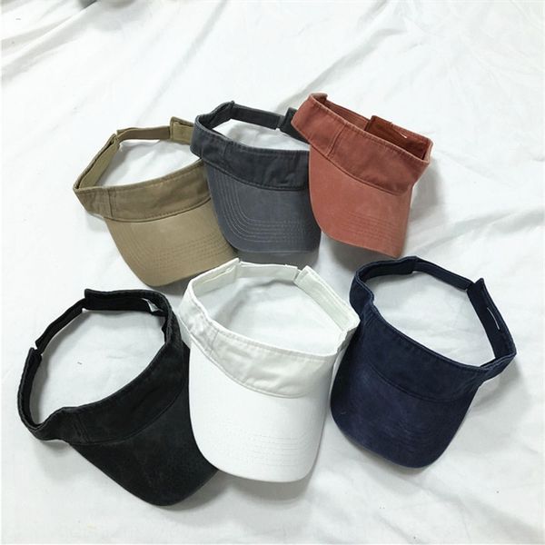 

women's summer baseball hat korean style old curved eaves empty cap children's solid color baseball cap lovers wash hat men, Blue;gray