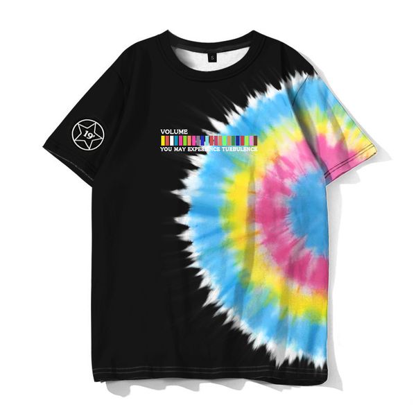 

2020 men's and women's 3d digital new trend t-shirt loose trend sports tie dye hip hop sa-8, White;black