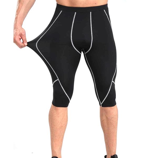 

running shorts men's sports gym compression skinny wear under base layer pants athletic tights, Black;blue