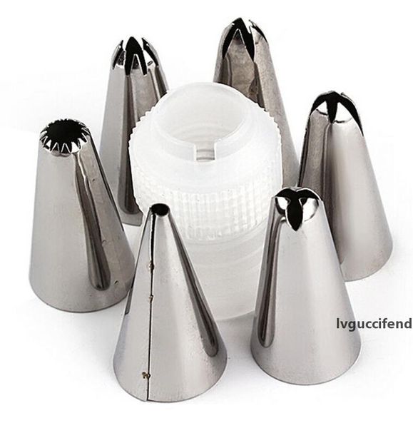 

6xstainless steel nozzle set diy cake decorating tips set 5 h210776