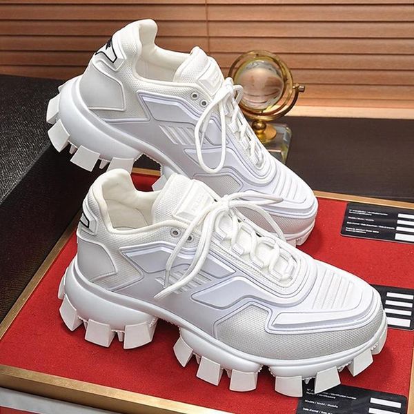 

vintage mens shoes comfortable footwears cloudbust thunder knit sneakers low lace -up casual men shoes zapatillas hombre, Black