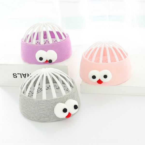 

korean style children's cap cap with big eyes baby hair band newborn empty hat baby hat baby's head scarf hair band, Slivery;white