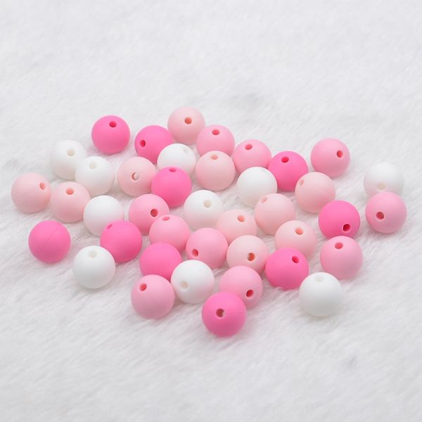 

food grade necklace baby molar loose beads 12mm baby gum necklace beads straight uscertification, Slivery;white