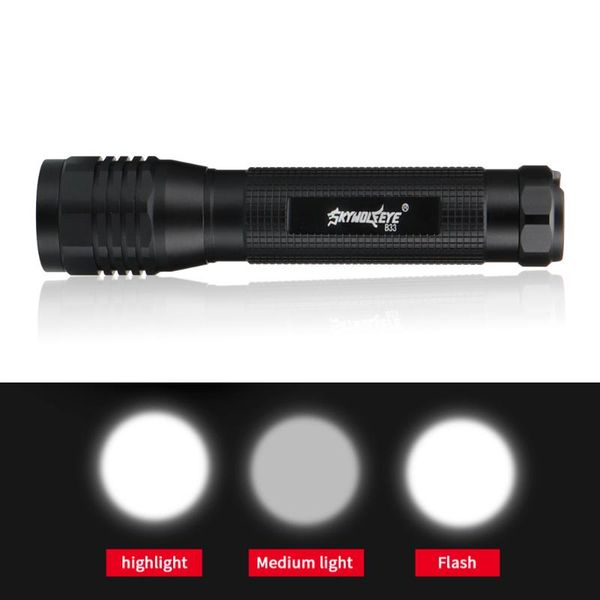 

flashlights torches 3-modes bright night led torch tactical light lumen