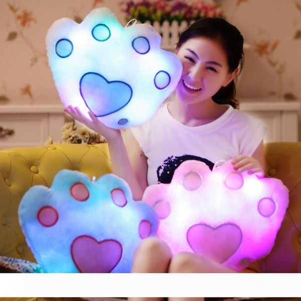 

colorful led flash light bear doll plush stuffed toys size 35 cm bear gift for children christmas gift stuffed & plush toy