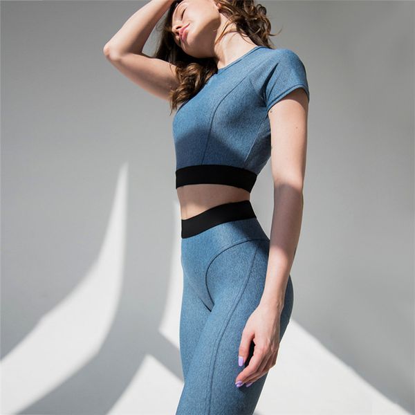 

new 2 piece set fitness leggings yoga pants seamless leggins bra sports wear for women gym clothes, White;red