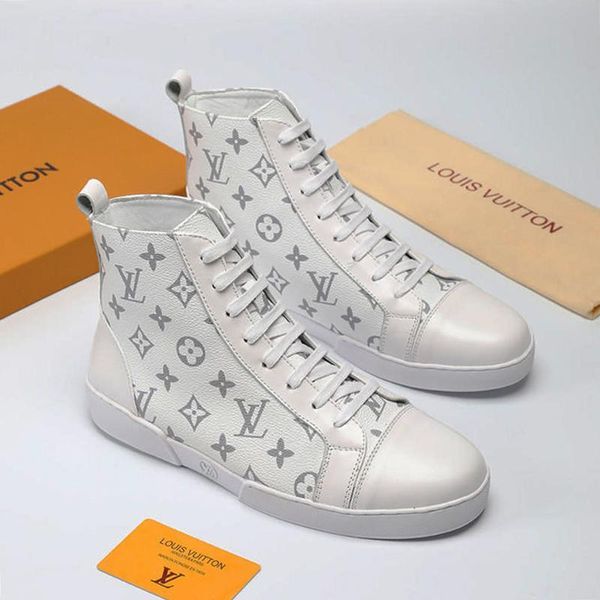 

luxury mens shoes casual style with origin box flats bottes hommes platform breathable casual fashion mens shoes boots tattoo sneaker boot, Black