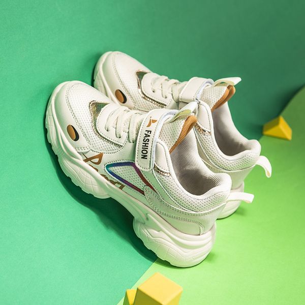 

boys' fall 2020 new boys sneakers children's ' shoes breathable medium and large children's shoes mesh soft bottom boys, Black