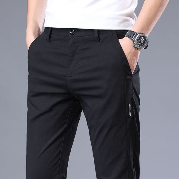 

2020 summer slim casual trousers for men, loose straight pants for men, slim straight pants sports, Black