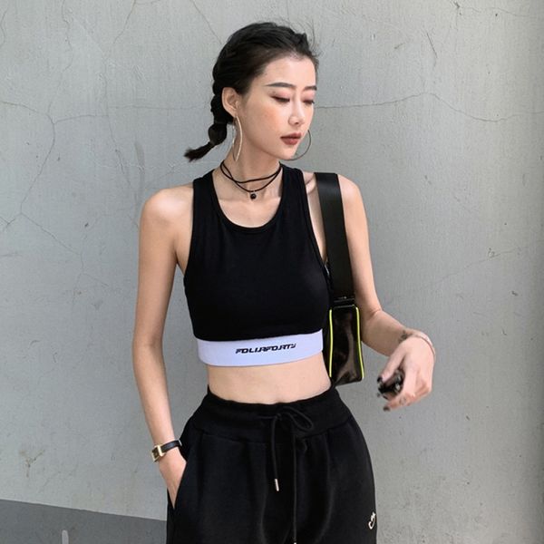 

aymbq yafeng beautiful back i-shaped women's outer wear vest vest inner base slim slimming short off-umbilical internet celebrity t, Camo