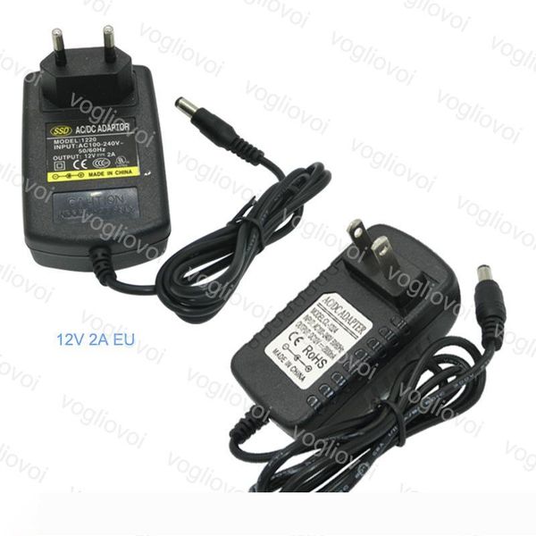 

lighting transformers led power supply 110-240v ac dc 12v 2a switching led strip light 5050 3528 transformer adapter lighting us eu plug dhl