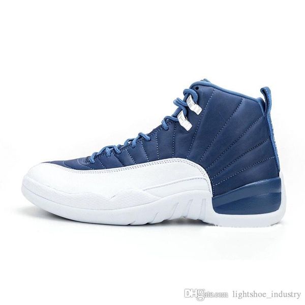 

air 12 12s indigo stone blue/legend blue-obsidian 130690-404 men basketball shoes 130690-404 jordÃ¡n nakeskin jordan retro traners