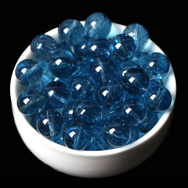 

blue popcorn scattered beads diy handmade beads woven necklace diy crystal beaded crystal bracelet accessories, Silver