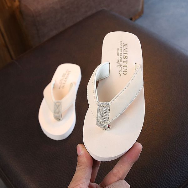 

women's flip flops summer fashion flat bottom non-slip flip-flops parent-child beach slippers for kids and women, Black