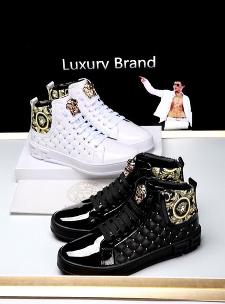 

2020f limited edition medusa printed high-casual sports boots, fashionable wild men's shoes, size: 38-45, Black