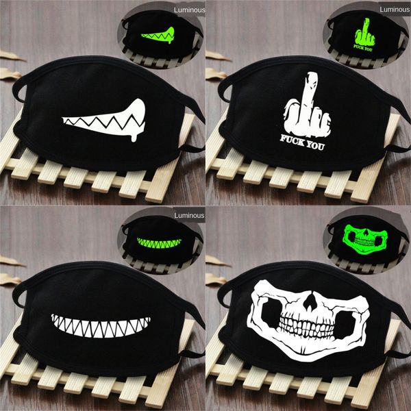 

yellow monkey mouth mask reusable cartoon print cubrebocas de algodon ultraviolet proof washable running riding bike protective mask bde2#83, Black