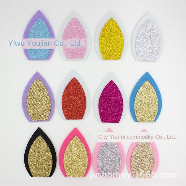 

flash powder cat party children's hair band unicorn hair band accessories accessories ear cartoon ear, Slivery;white