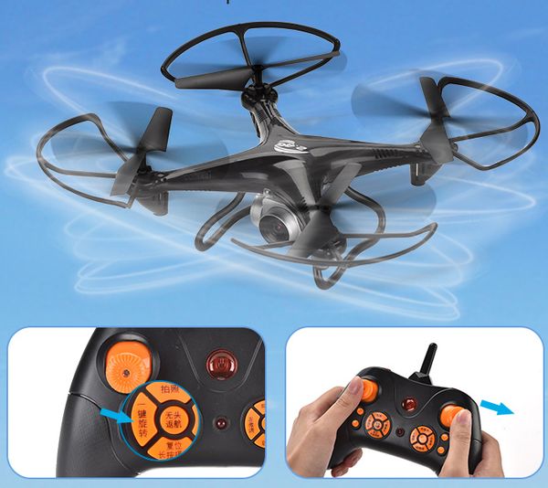 

rc drone четыре оси drone hd регулируемая камера дистанционного управления самолета quadrocopter игрушки высота удерживать headless mode бой