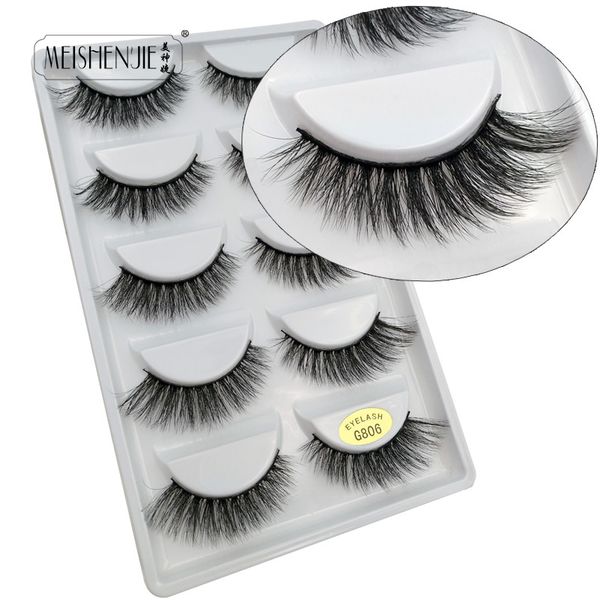 

false eyelashes fashion 5 pairs natural long lashes mink 3d eyelash extension cilios beauty