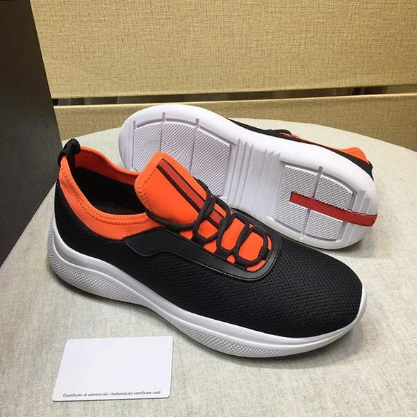 

luxury mesh and neoprene sneakers mens shoes breathable sneakers comfortable shoes lace -up design men sports shoes zapatos de hombre, Black