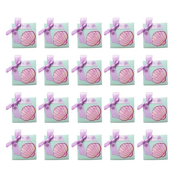 

1 set 21pcs square box ювелирная подарочная коробка конфет с bowknot (синий