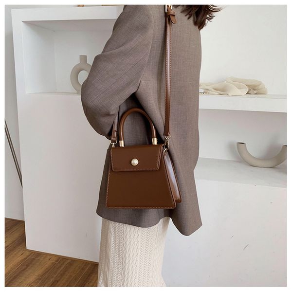 

2020 новый ретро моды сумки простой сплошного цвета одного плеча мешок малый квадрат