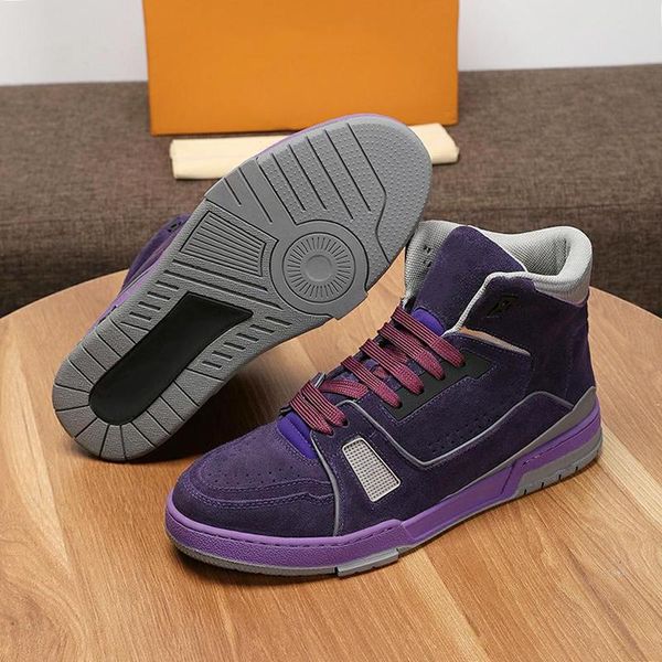 

fashion classic trainer sneaker mid -men 's shoes autumn and winter comfortable footwears lace -up breathable men shoes zapatos de, Black