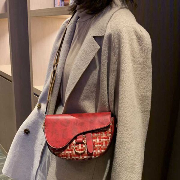 

vintage patchwork designer saddle women bags hanbags plaid crossbody luxury bag