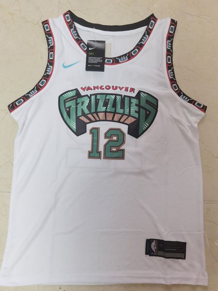 

2020 men's ja morant white stitched retro jersey, Gray