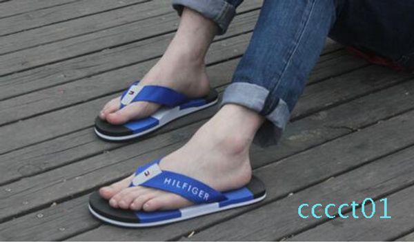 

2018 summer new styles men casual slippers flip-flops size 39-45 ct01, Black