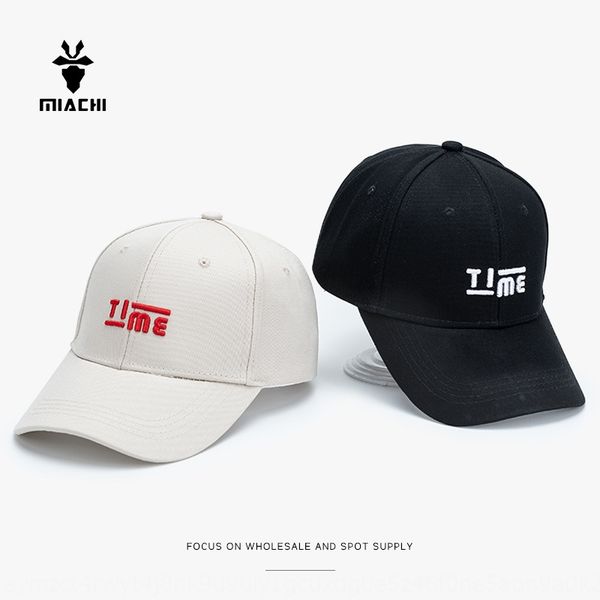 

korean fashion time stereo embroidery summer fashion sun hat men's simple baseball embroidered baseball cap letter cap female, Blue;gray
