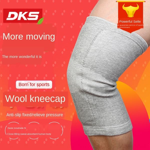 

order fur wool kneepad autumn and winter warm outdoor sports warm kneepad sports outdoor sporting goods, Black;gray