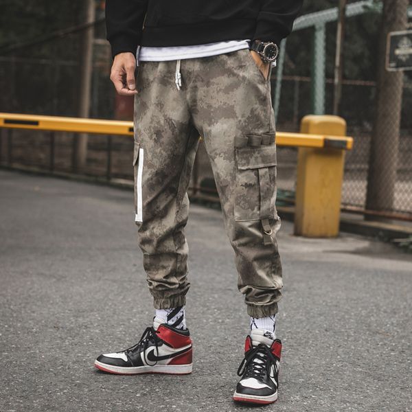 

zhuzunzhe 2020 new high-quality multi-pocket hip-hop pants male casual trousers super fire tooling camouflage pants sweatpants, Black