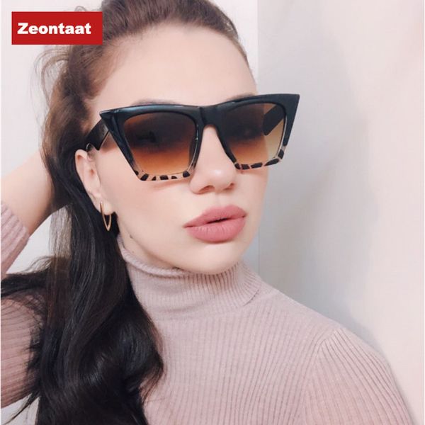 

european and american big-name personality cat-eye sunglasses female transparent colorful frame trend wild sunglasses, White;black