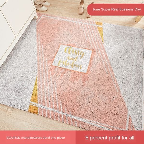 

modern -to- carpet silk ring floor ins door-to-door cropped pvc foot mat household door mat living room carpet