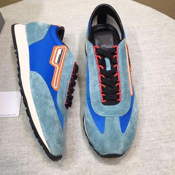 

comfortable suede and nylon sneakers men 's shoes zapatillas hombre new arrival outdoor walking plus size lace -up fashion casual men, Black