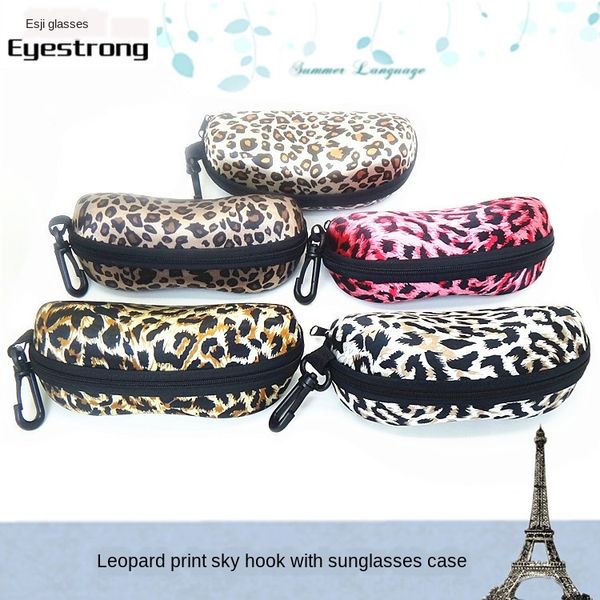 

eva арахисового типа молнии сумки корейского леопард хранение коробок zipper мешок печать с крюком солнца очков очков ящика для хранения, Blue