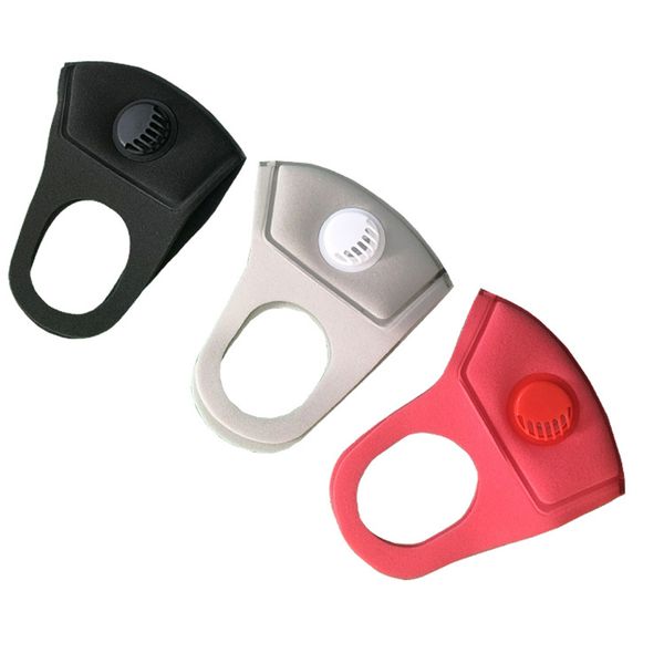 

reusable breathing valve masks anti-bacterial pm2.5 anti-allergic mouth masks anti-dust anti pollution mask cloth mask black packaging dhl