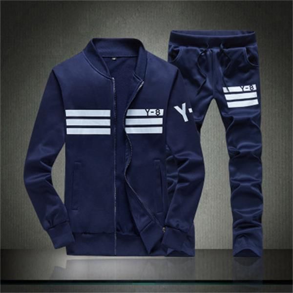 

france brand designer men's tracksuits joggers autumn winter men's sports casual zipper cardigan sweater men's long sleeve ca, Gray