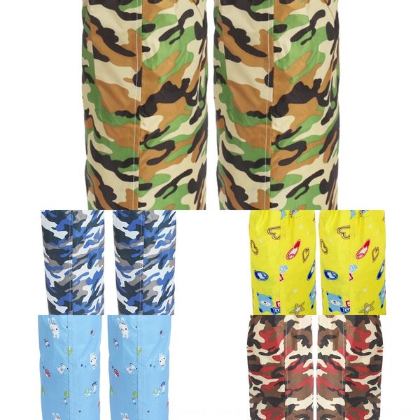 

vqm88 pants men's and women's waterproof leg rainproof and rainproof cover foot cover trouser tube anti-dirt primary school stud, Red;brown