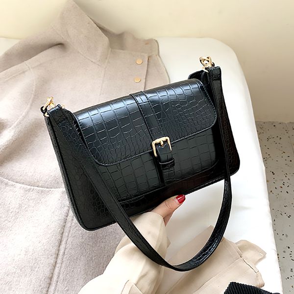 

luxury handbags women bags designer shoulder bag lady classic crocodile pattern crossbody bag for women 2020 small flap handbag