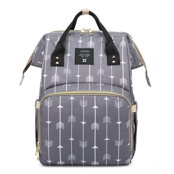 

2020 new baby mother outgoing mother and baby bag diaper bag striped printed diaper backpack backpack backpack