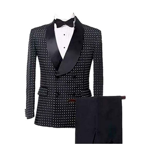 Affaires Double boutonnage hommes costumes Slim Fit marié Blazer manteau sur mesure longue taille 34 36 38 40 42 44 46 48 50 52